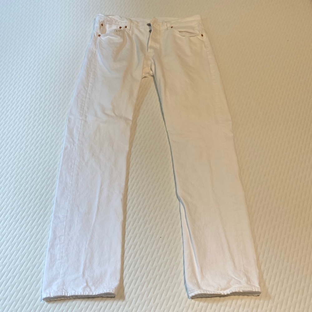 Levi’s 501 Original Fit White Denim Jean 33/36